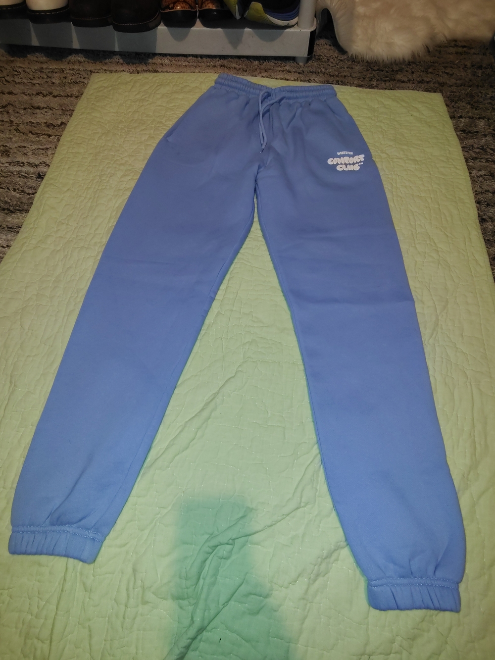 White Fox Boutique Periwinkle Track Joggers